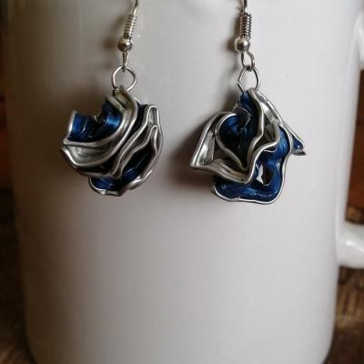 Boucles d'oreilles bleu nuit