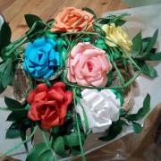 Bouquet de roses en papiers