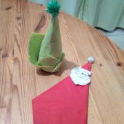 Père-Noël et chapeau lutin serviette en papier