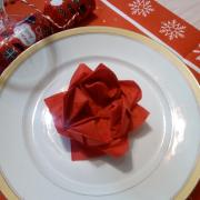 Rose de Noël serviette en papier